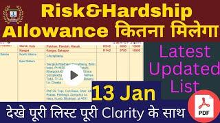 (Updated List) Risk & Hardship Allowance देखे LOCATION WISE पूरी जानकारी Clarity के साथ !