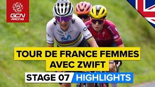 Epic Racing Up The Col Du Tourmalet! | Tour De France Femmes Avec Zwift 2023 Highlights - Stage 7