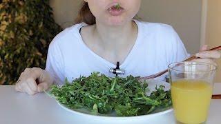 ASMR Whisper Eating Sounds | Green Spring Tomato Salad