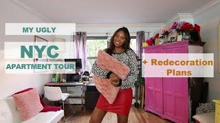 My Ugly NYC Apartment Tour in Manhattan.  1 Bedroom Decorate With Me - "My Plan"