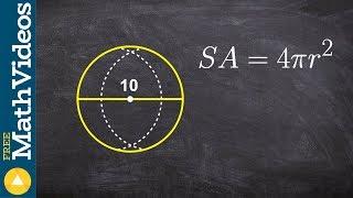 How do you find the surface area of a sphere