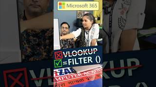 Use Filter instead of VlookupFilter Function in office 365 #shorts #ytviral #excelformula