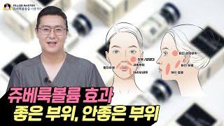 쥬베룩볼륨 효과 좋은 부위, 안좋은 부위