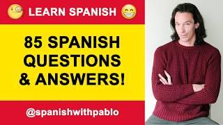 Spanish lesson: 85 Questions and Answers in Castilian Spanish Tutorial. #spanishwithpablo