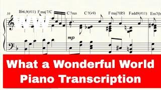  What a Wonderful World (Louis Armstrong)  - Piano Transcription + PDF  | by Mike del Ferro.