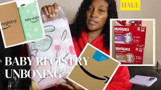 BABY REGISTRY HAUL | AMAZON BABY REGISTRY UNBOXING | Saunders Family