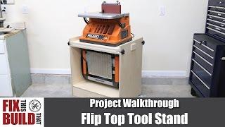 Flip Top Tool Stand for Planer & Spindle Sander | DIY Woodworking Storage