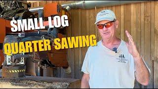 Quarter Sawing Small Logs - You've Never Seen Me Do This Before
