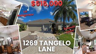 Tour of 1269 Tangelo Lane | Begonia Designer Home with Golf Cart Garage | In The Villages, FL