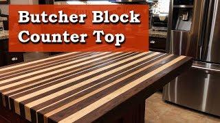 Butcher Block Countertop - Walnut and Maple Long Grain