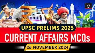 Current Affairs MCQs –26th November 2024 | NCQG | MPP | UPSC Current Affairs | Drishti IAS English