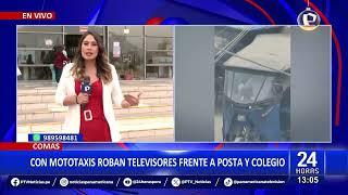 Comas: roban televisores en furgoneta frente a posta y colegio