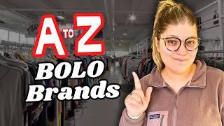 A-Z BEST BRANDS TO THRIFT & RESELL Online in 2024! Selling on eBay & Poshmark!