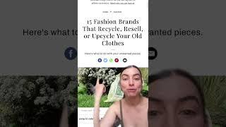 These Brands Recycle Your Old Clothes!!! #ethicalfashion #sustainablefashion #shorts