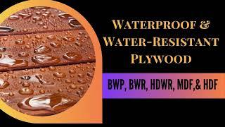 Waterproof and Water-Resistant Plywood: BWP, BWR, HDWR, MDF, and HDF