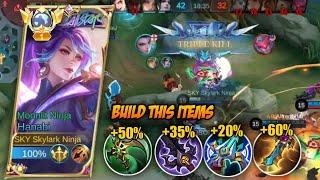 TRY THIS NEW HANABI BUILD  | HANABI BEST BUILD 2023 | MLBB