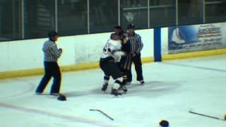 Hockey fight - Zen Hamil and Jake Ryan go at it WSHL Playoffs game 2 Gulls vs Valencia.m2ts