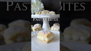 Delicious Cream Pastry Bites Recipe  (in the Description) #cream #pastry #bites
