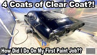 DIY Paint Booth Paint Job! Let’s Lay Down The Clear Coat! Painting My Very First Car At Home!