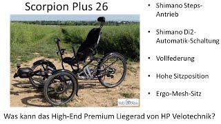 BEQUEMSTES E-BIKE ALLER ZEITEN: Trike Scorpion Plus 26 von HP Velotechnik