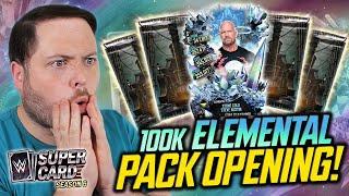 100K Credits Giant ELEMENTAL TIER Pack Opening! | WWE SuperCard Season 6