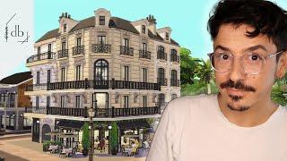 Building a PARISIAN CAFE Using GOOGLE EARTH | The Sims 4