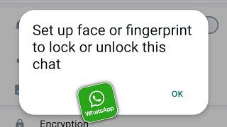 Set up passcode to lock this chat Problem | How to set Passcode on WhatsApp | Chat lock not working