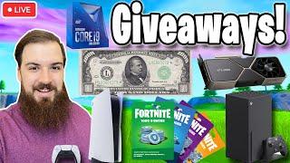 !Giveaway Like Follow & Type !enter !discord Vbucks PS5 Xbox Series X GPU CPU $100