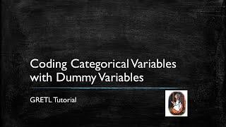 Gretl Tutorial 2: Coding Dummy Variables