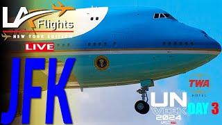 LIVE JFK: Air Force One at John F Kennedy Airport | UN WEEK Plane Spotting