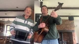 Bernard Wrigley and me in Jim’s Kitchen.