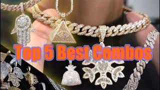 TOP 5 BEST ICED OUT Cuban Link & Pendant Combos 4K! + $300 GIVEAWAY | Astroice Jewelry