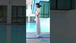 My Morning Vibe beside the swimming pool‍️️ #shorts #minivlog #vlog #morning #yoga #vibes