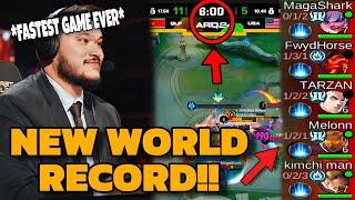 TEAM USA Sets New World Record!!  FASTEST GAME EVER IN THE HISTORY OF MLBB!!!