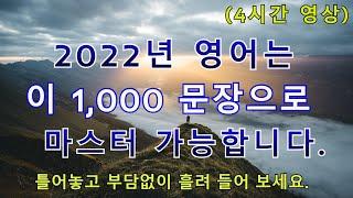 2022년 영어는 이 1000 문장으로 마스터 가능합니다. | 4시간 영어 흘려듣기