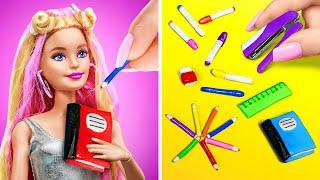 PETITES FOURNITURES SCOLAIRES POUR MA POUPEE BARBIE || Bricolages et Astuces Scolaires