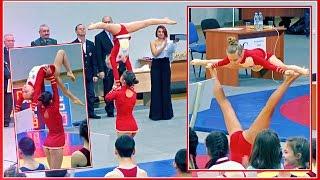 Красивые девчонки танцуют Юные гимнастки   Beautiful girl dancing Young gymnasts ACROBATIC