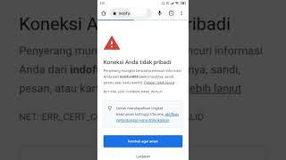 Cara Atasi Koneksi Anda Tidak Pribadi Google Chrome di Android #shorts