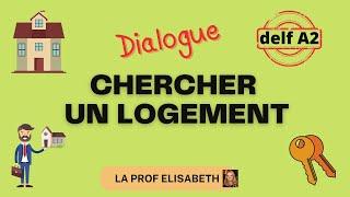 2 Dialogues chez un agent immobilier. Chercher un logement. Delf A2.  English subtitles available