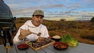 A Korean BBQ Feast | Desert Vanlife Alone