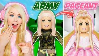 ARMY GIRL TO PAGEANT QUEEN IN BROOKHAVEN! (ROBLOX BROOKHAVEN RP)