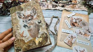 Junk Journal / deutsch / Rotwild Journal / Cover Innengestaltung und Verschluss / Teil 2