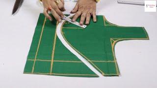 Round Cut Belt Blouse | Cutting and Stitching | Belt Blouse Design | Blouse Ki Back Neck Design