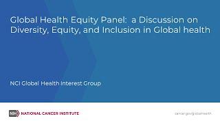 Global Health Equity Panel Webinar