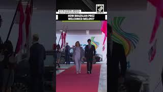 Italian PM Giorgia Meloni arrives at G20 Summit, receives a warm welcome from Brazilian Prez