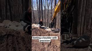 #landscaping #landscape #heavyequipment #dirtwork #boulders #caterpillar #howto