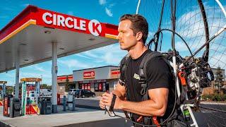 Landing My Paramotor At A Gas Station!