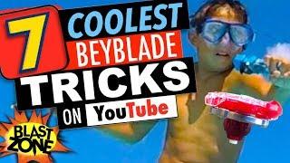 7 Coolest Beyblade Tricks on Youtube!  Epic Compilation of Funny Beyblade Burst Tricks & Fails!