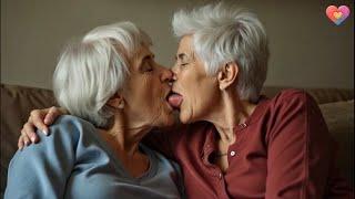 Older Women OVER 50 Kissing | Lesbian Love