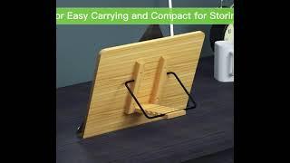 Wooden Book Stand Cookbook Holder Desk Reading Cooking Bookstands ?